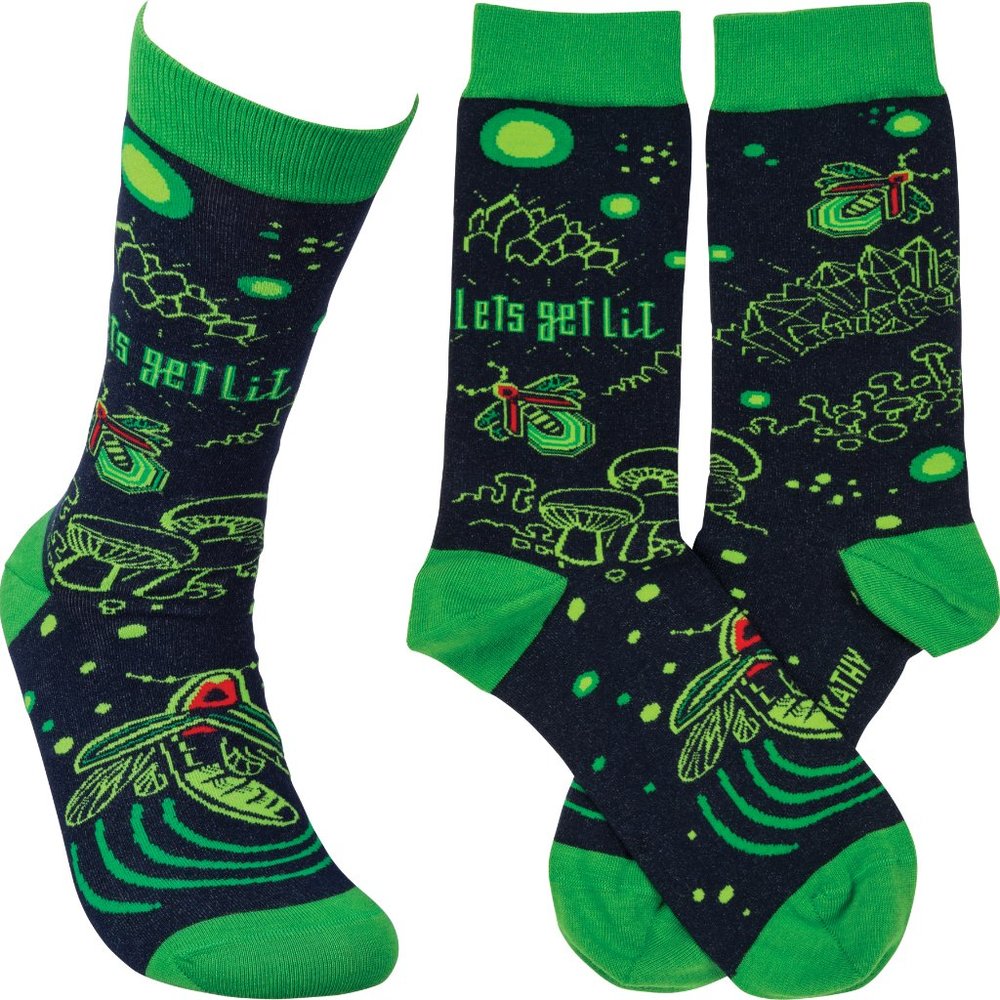 5/$20 Let's get lit firefly socks